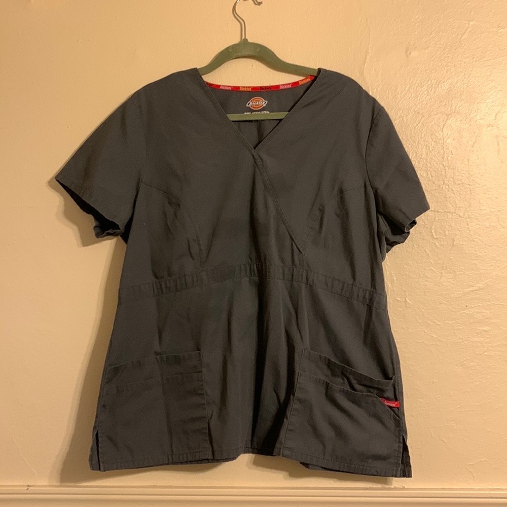 Dickies XXL Ladies Pewter Scrub Top